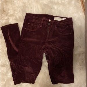 Rag & bone velvet skinny jean